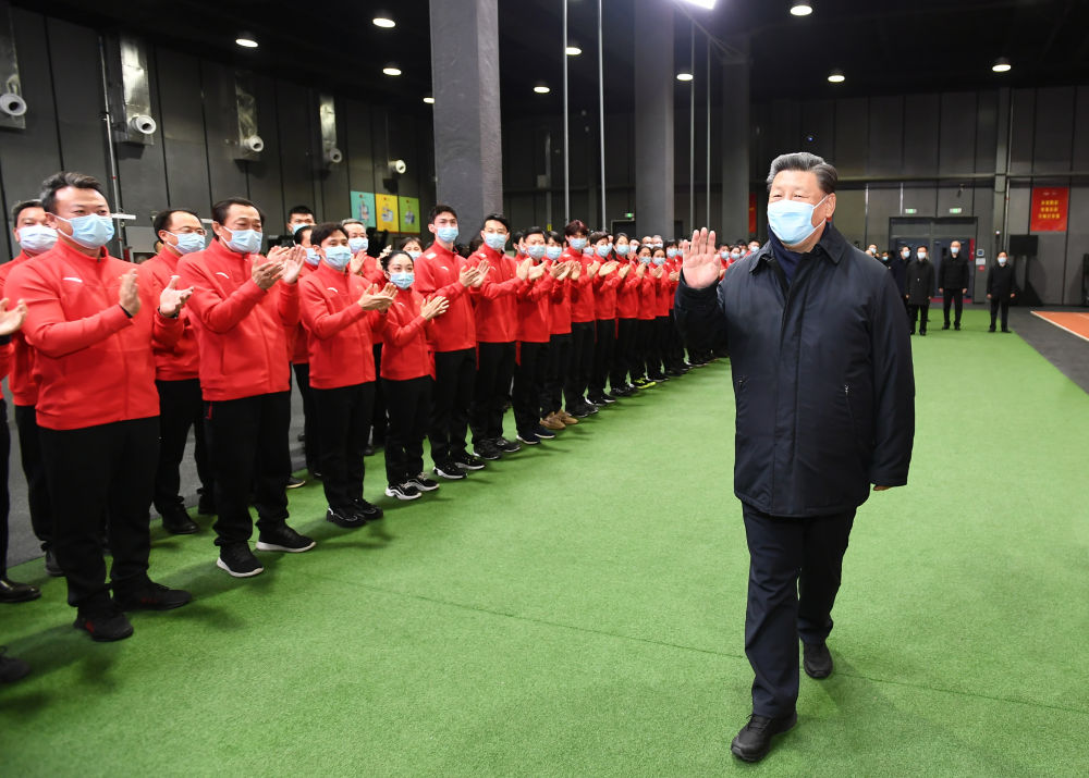 1月4日，习近平总书记在北京考察冬奥会、冬残奥会筹办备赛工作。新华社记者谢环驰摄