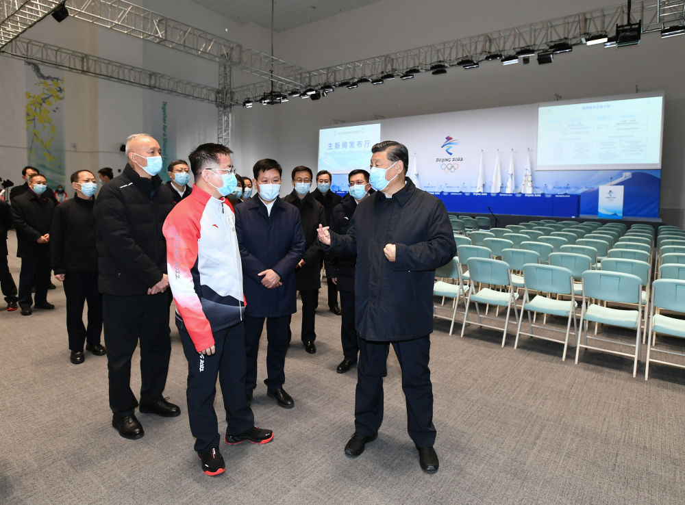 1月4日，习近平总书记在北京考察冬奥会、冬残奥会筹办备赛工作。新华社记者谢环驰摄