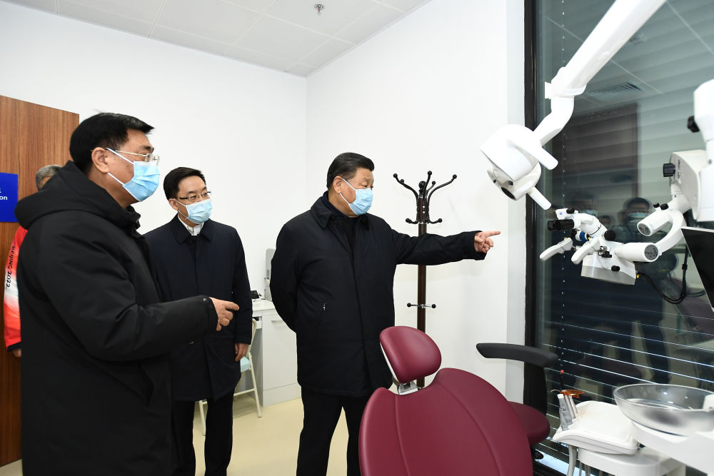 1月4日，习近平总书记在北京考察冬奥会、冬残奥会筹办备赛工作。新华社记者燕雁摄